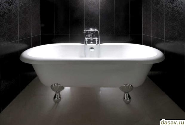 Дизайн черно-белой ванной комнаты, в результате необыкновенно