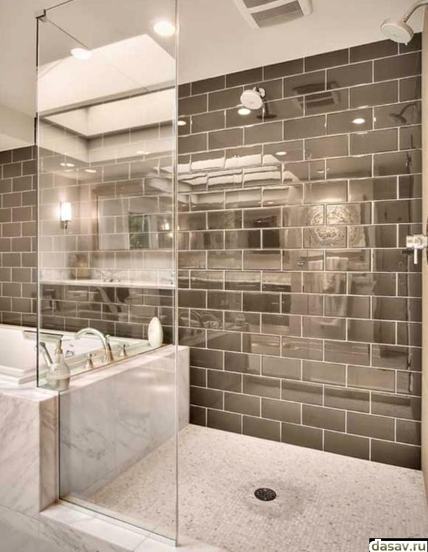 Дизайн черно-белой ванной комнаты, в результате поразительная легкость и строгость
